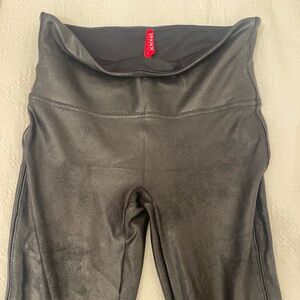 SPANX Black Faux Leather Leggings